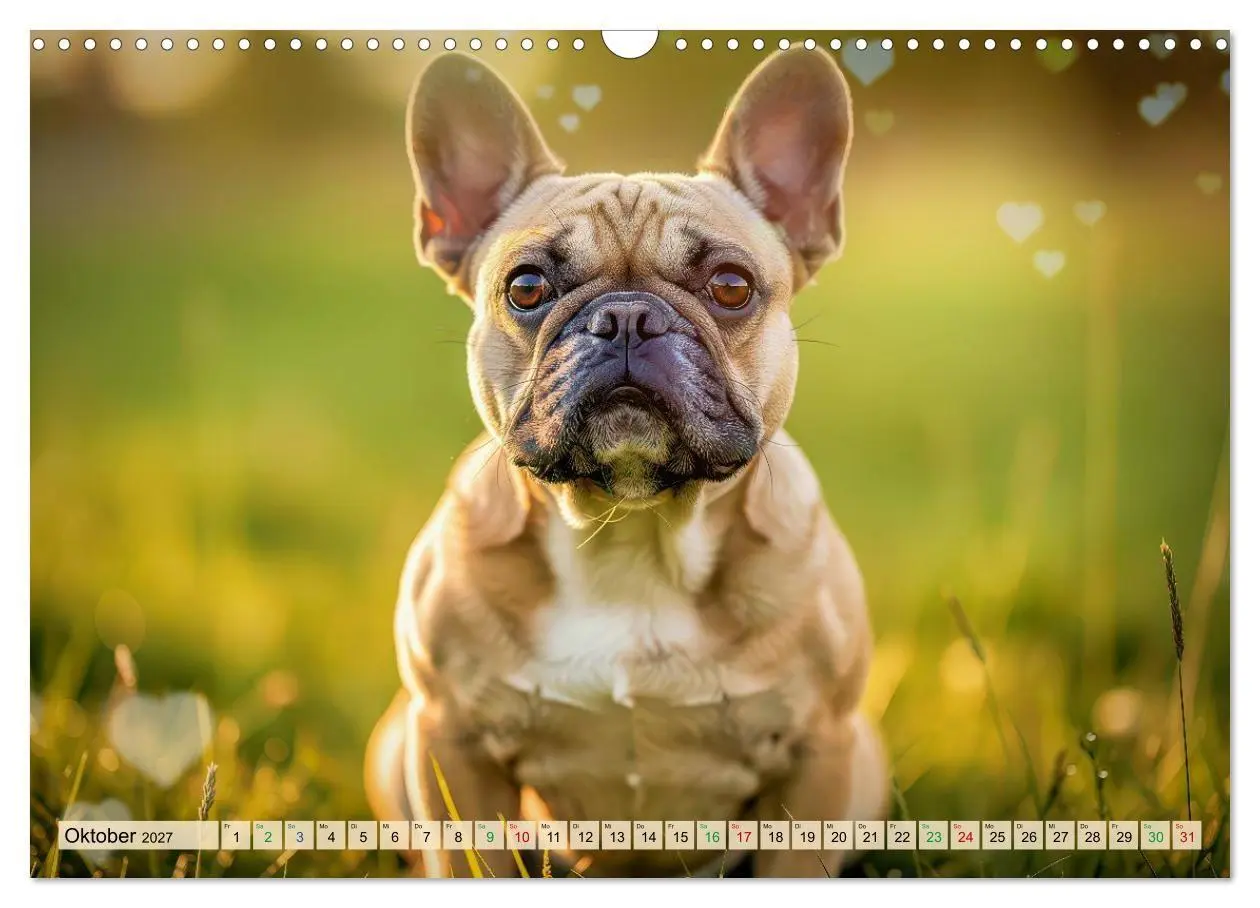Bild: 9783594383988 | Süße Frenchies (Wandkalender 2027 DIN A3 quer), CALVENDO...