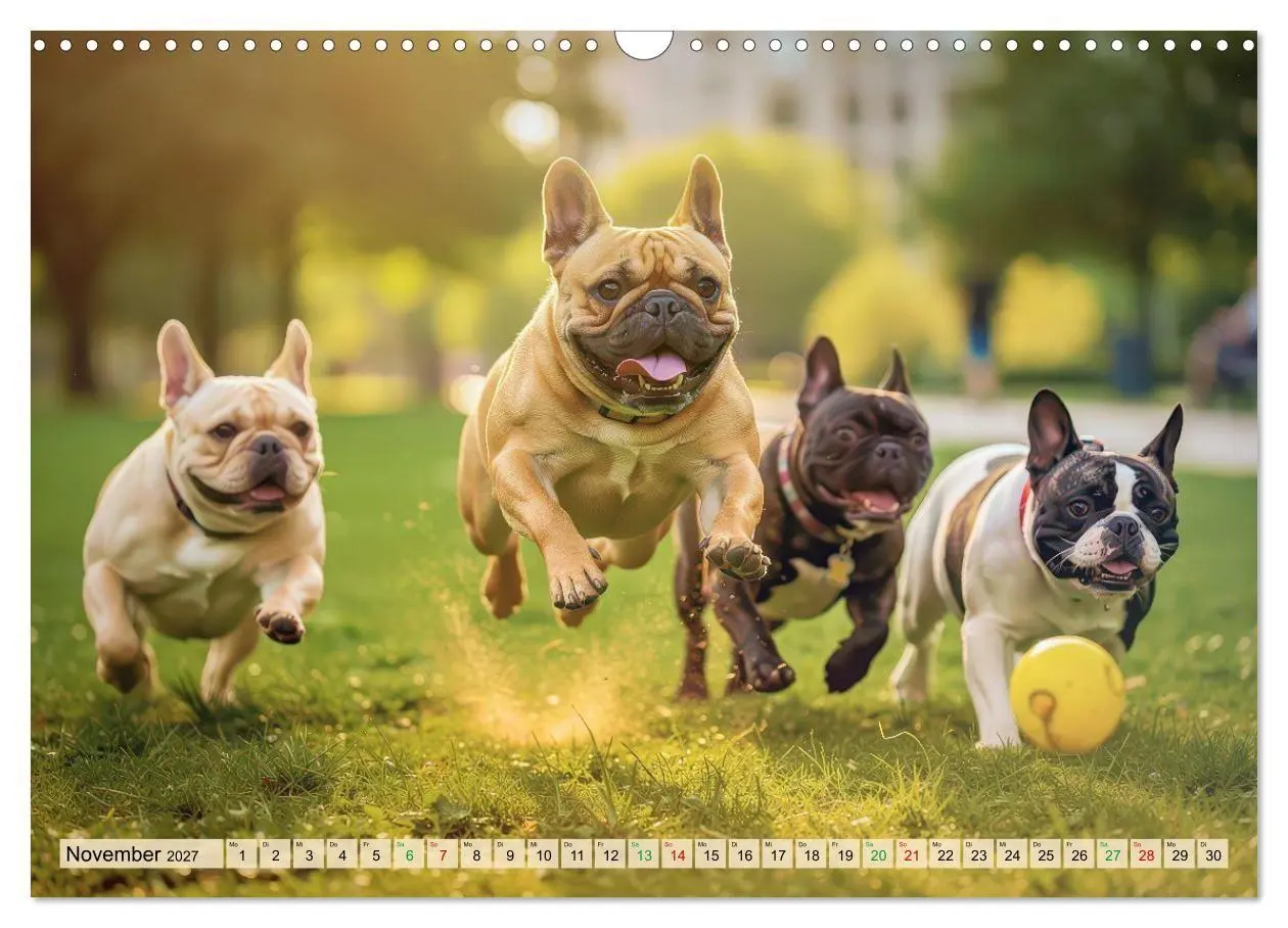 Bild: 9783594383988 | Süße Frenchies (Wandkalender 2027 DIN A3 quer), CALVENDO...