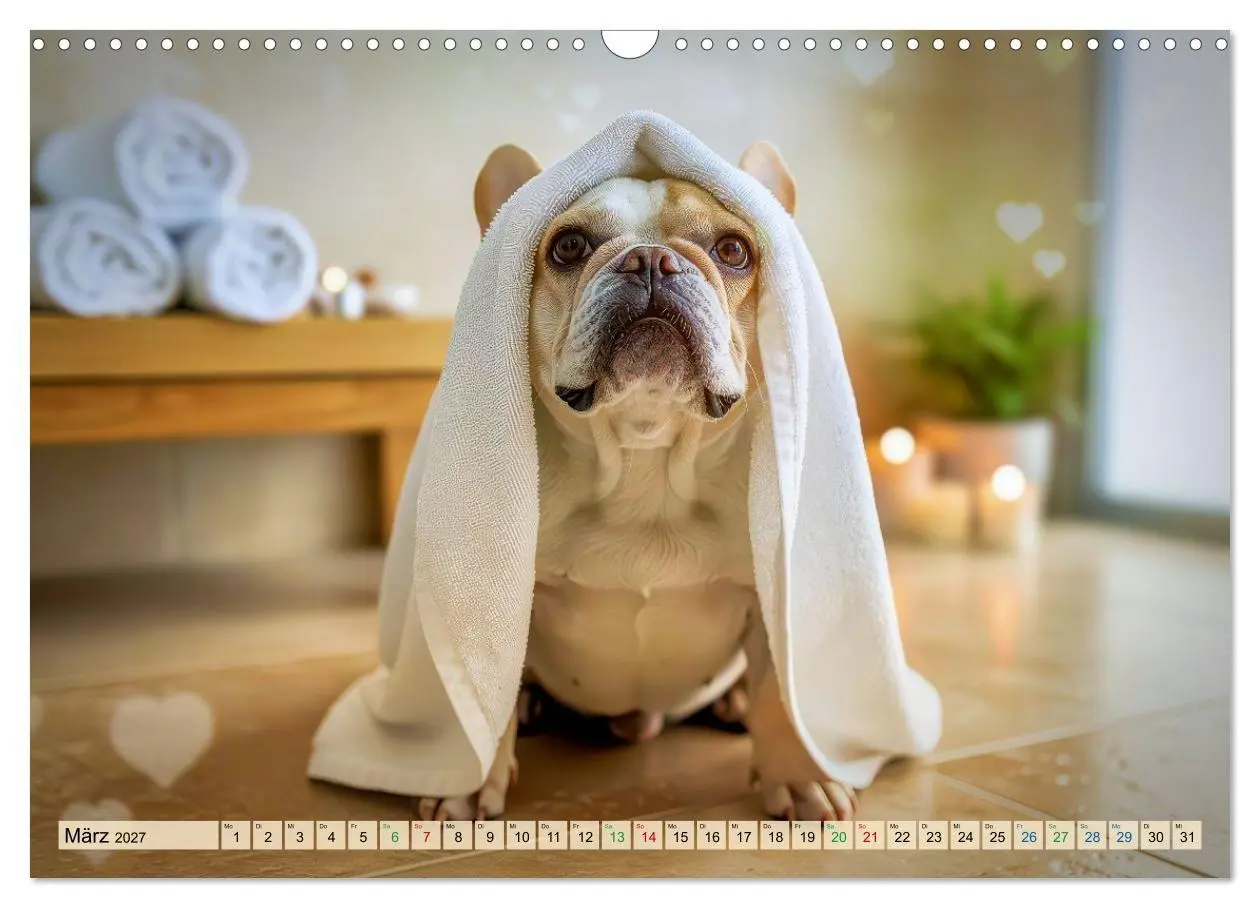 Bild: 9783594383988 | Süße Frenchies (Wandkalender 2027 DIN A3 quer), CALVENDO...