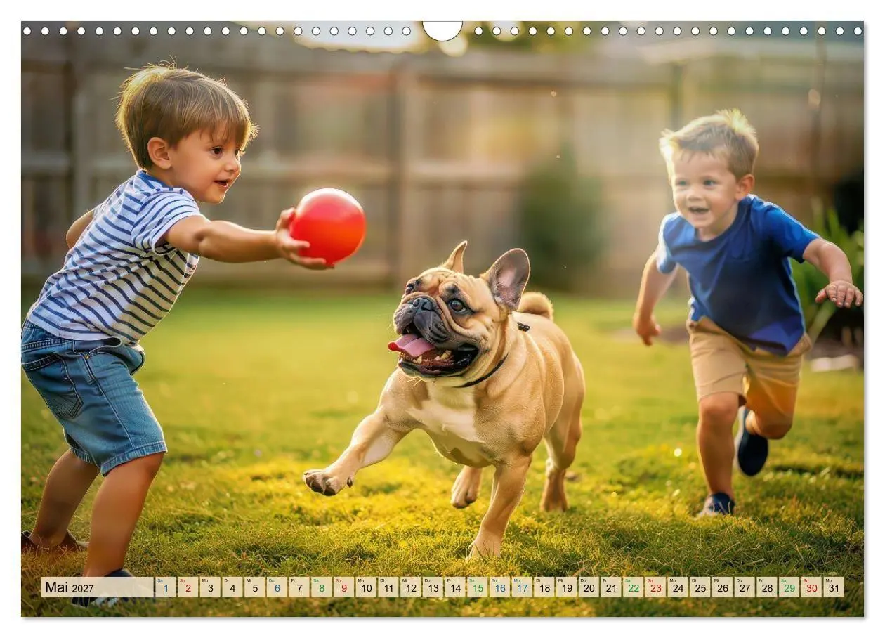 Bild: 9783594383988 | Süße Frenchies (Wandkalender 2027 DIN A3 quer), CALVENDO...