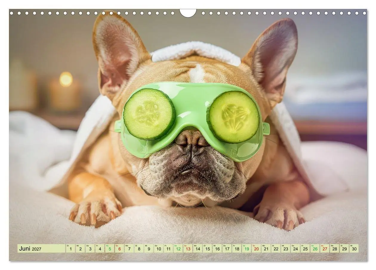 Bild: 9783594383988 | Süße Frenchies (Wandkalender 2027 DIN A3 quer), CALVENDO...