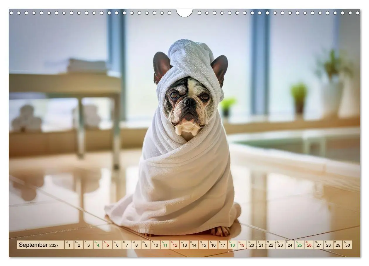 Bild: 9783594383988 | Süße Frenchies (Wandkalender 2027 DIN A3 quer), CALVENDO...