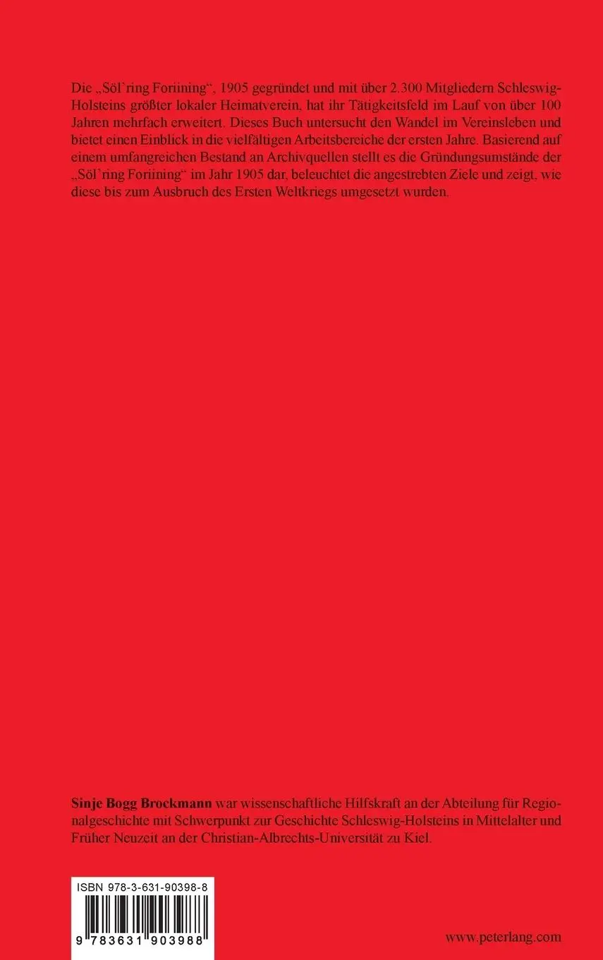 Rückseite: 9783631903988 | Ein Heimatverein für Sylt | Sinje Bogg Brockmann | Buch | Deutsch