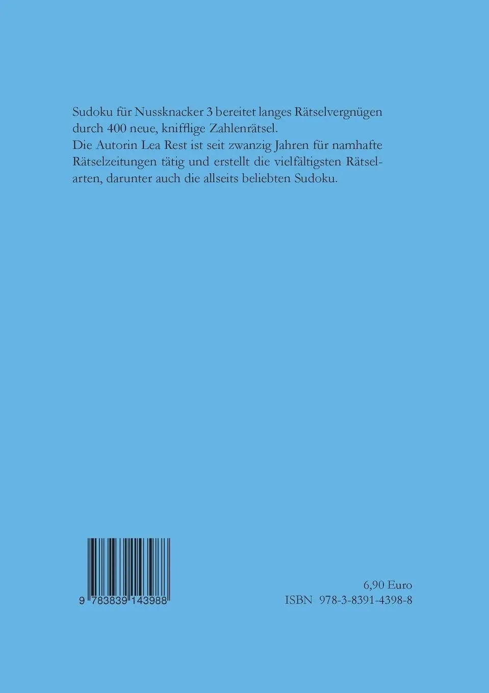 Rückseite: 9783839143988 | Sudoku für Nussknacker 3 | 400 vertrackte Zahlenrätsel | Lea Rest