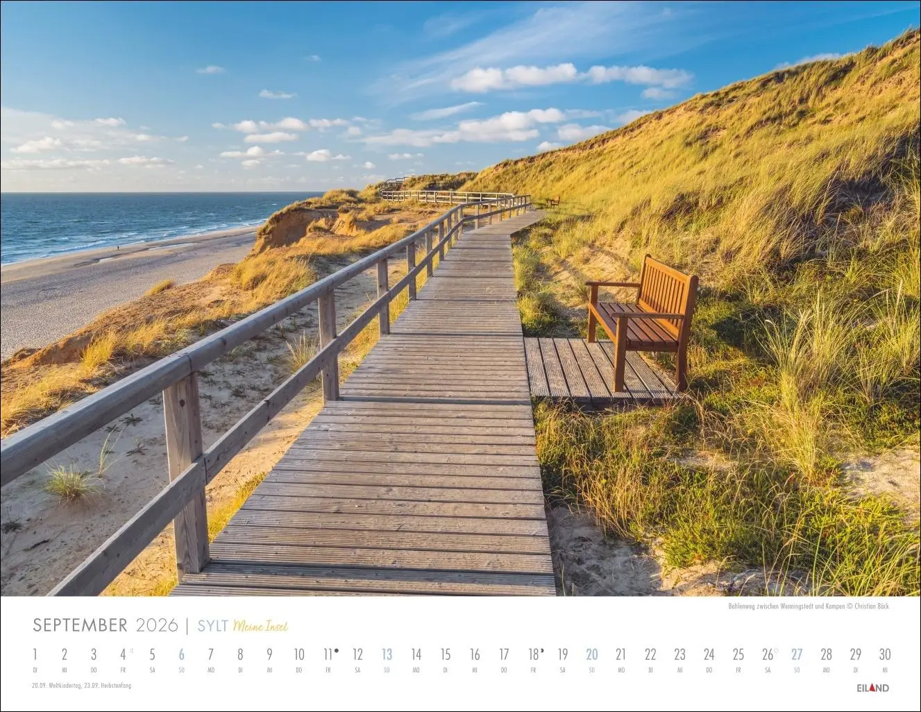 Bild: 9783964023988 | Sylt - Meine Insel Kalender 2026 | Eiland | Kalender | Spiralbindung
