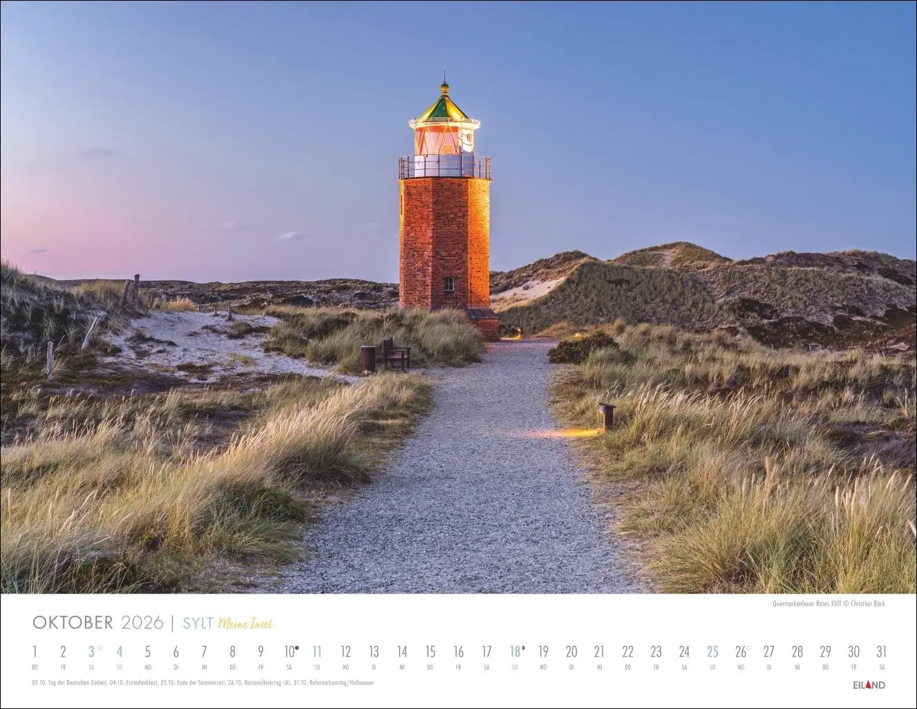 Bild: 9783964023988 | Sylt - Meine Insel Kalender 2026 | Eiland | Kalender | Spiralbindung
