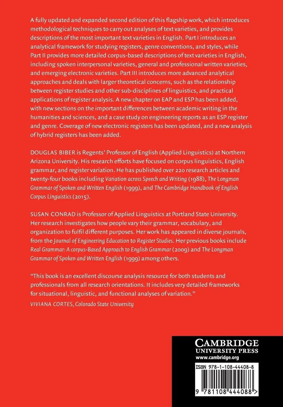 Rückseite: 9781108444088 | Register, Genre, and Style | Douglas Biber (u. a.) | Taschenbuch