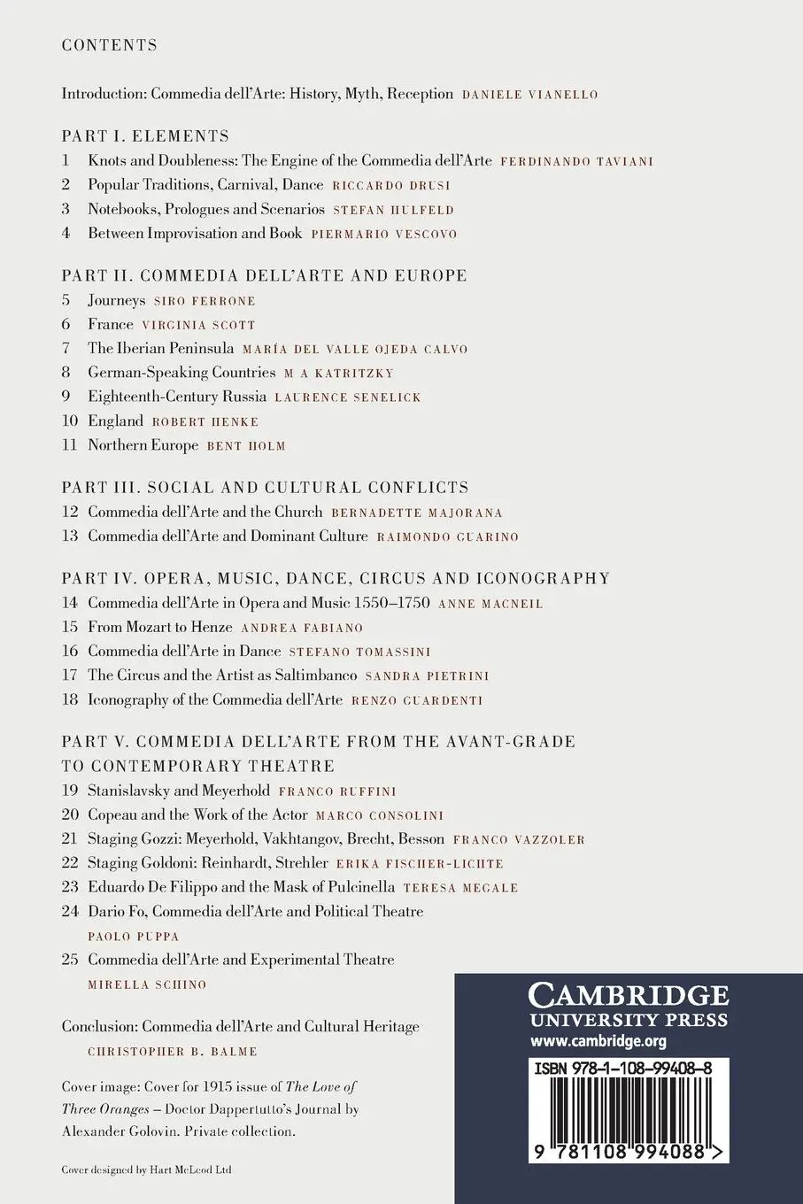 Rückseite: 9781108994088 | Commedia dell'Arte in Context | Christopher B. Balme (u. a.) | Buch