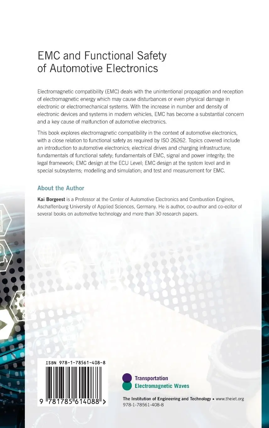 Rückseite: 9781785614088 | EMC and Functional Safety of Automotive Electronics | Kai Borgeest