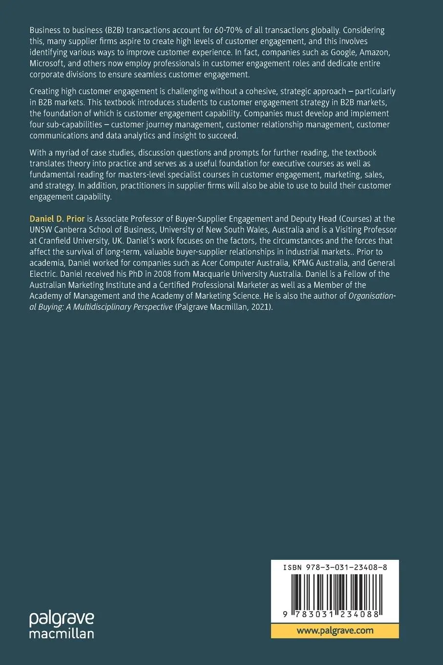 Rückseite: 9783031234088 | B2B Customer Engagement Strategy | Daniel D. Prior | Taschenbuch | xv