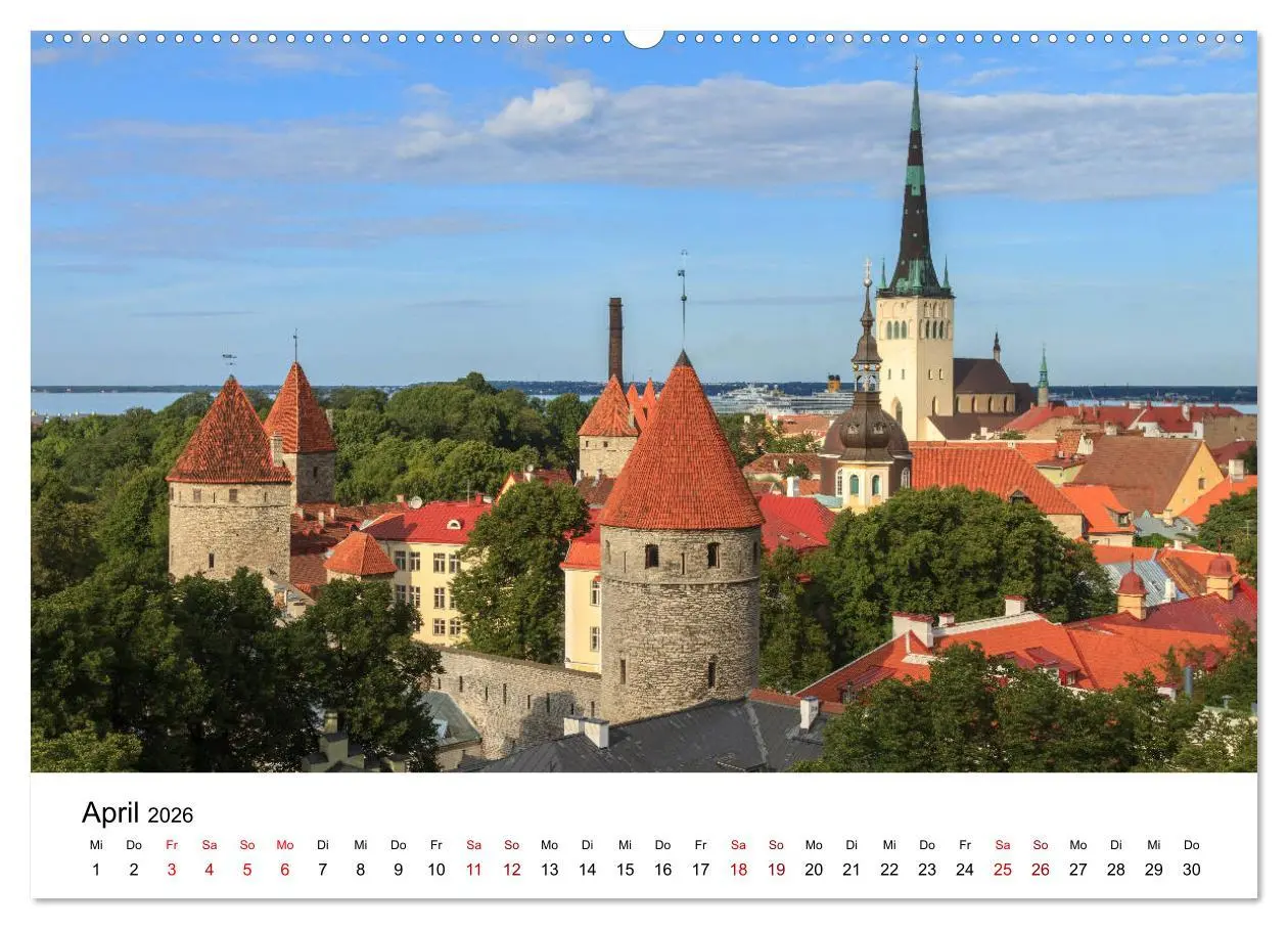 Bild: 9783457894088 | Baltische Länder (Wandkalender 2026 DIN A2 quer), CALVENDO...