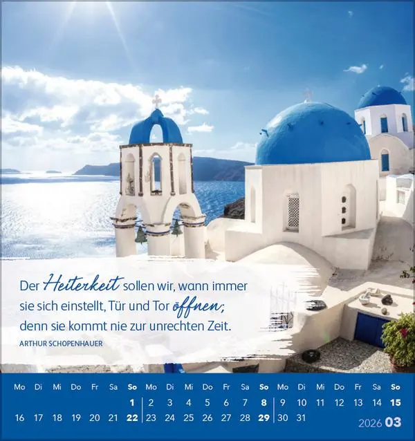 Bild: 9783731884088 | Genieße jeden Augenblick 2026 | aufstellbarer Postkartenkalender
