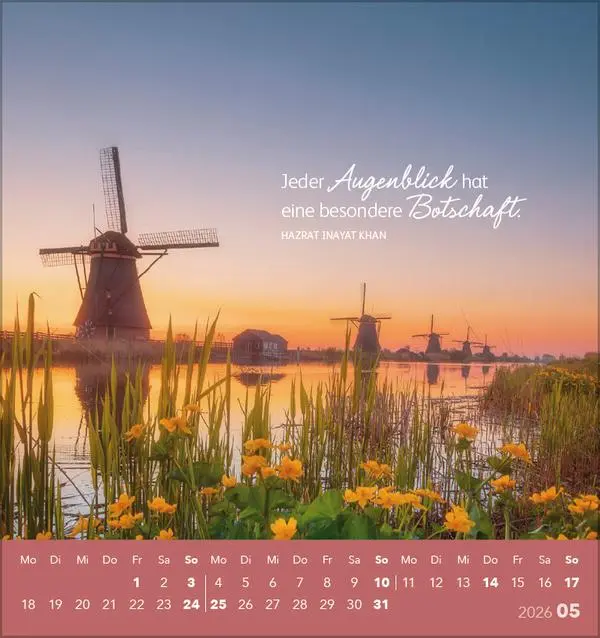 Bild: 9783731884088 | Genieße jeden Augenblick 2026 | aufstellbarer Postkartenkalender