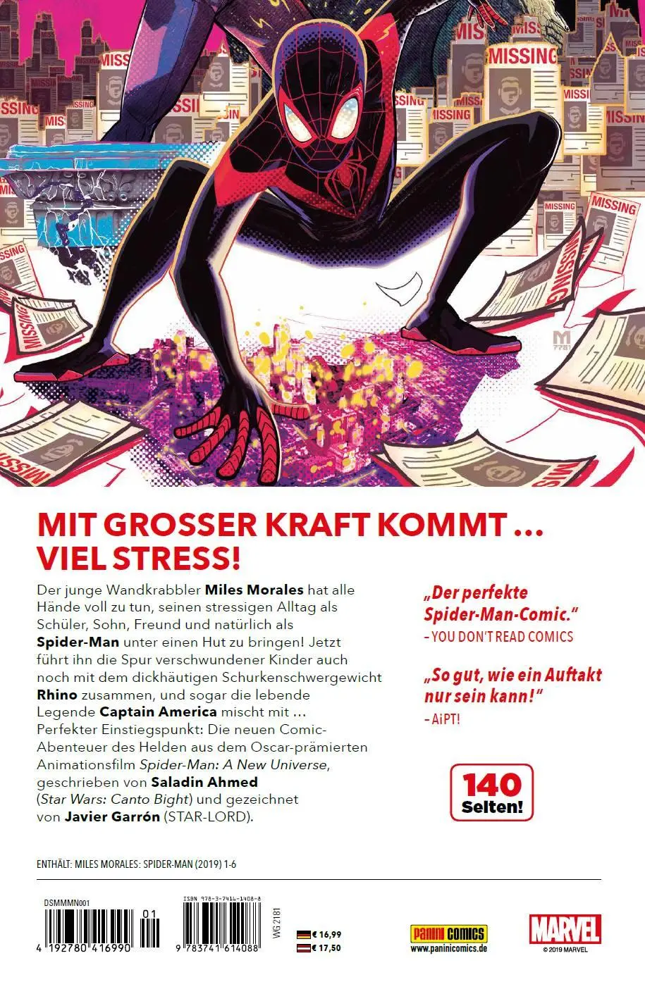 Rückseite: 9783741614088 | Miles Morales: Spider-Man - Neustart | Saladin Ahmed (u. a.) | Buch