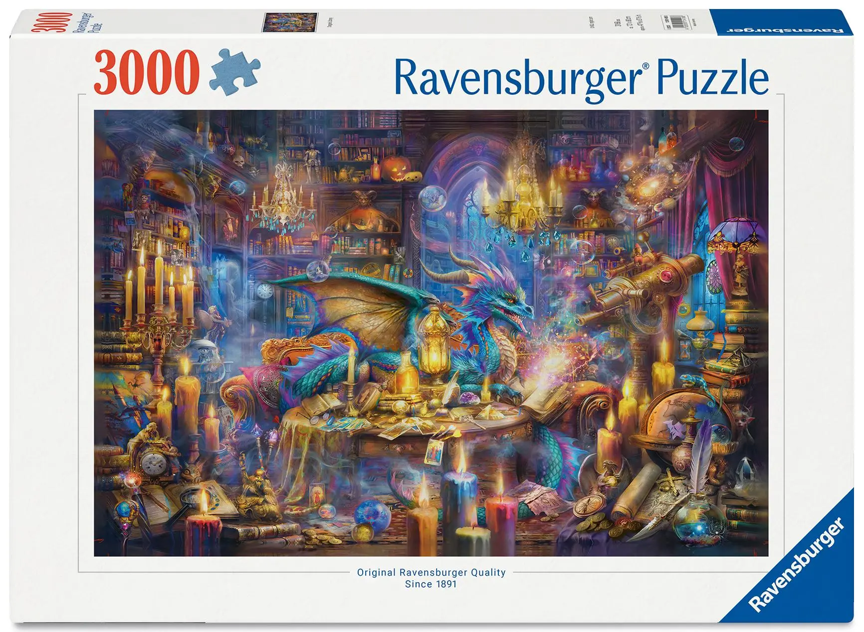 Cover: 4005555014188 | Erwachsenenpuzzle 3000 Teile - Drachenbibliothek | Spiel | 12001418