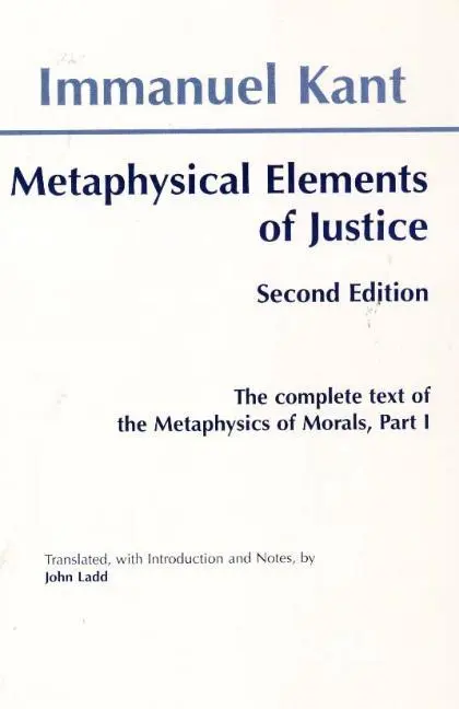 Cover: 9780872204188 | Kant, I: Metaphysical elements of Justice | Immanuel Kant | Buch