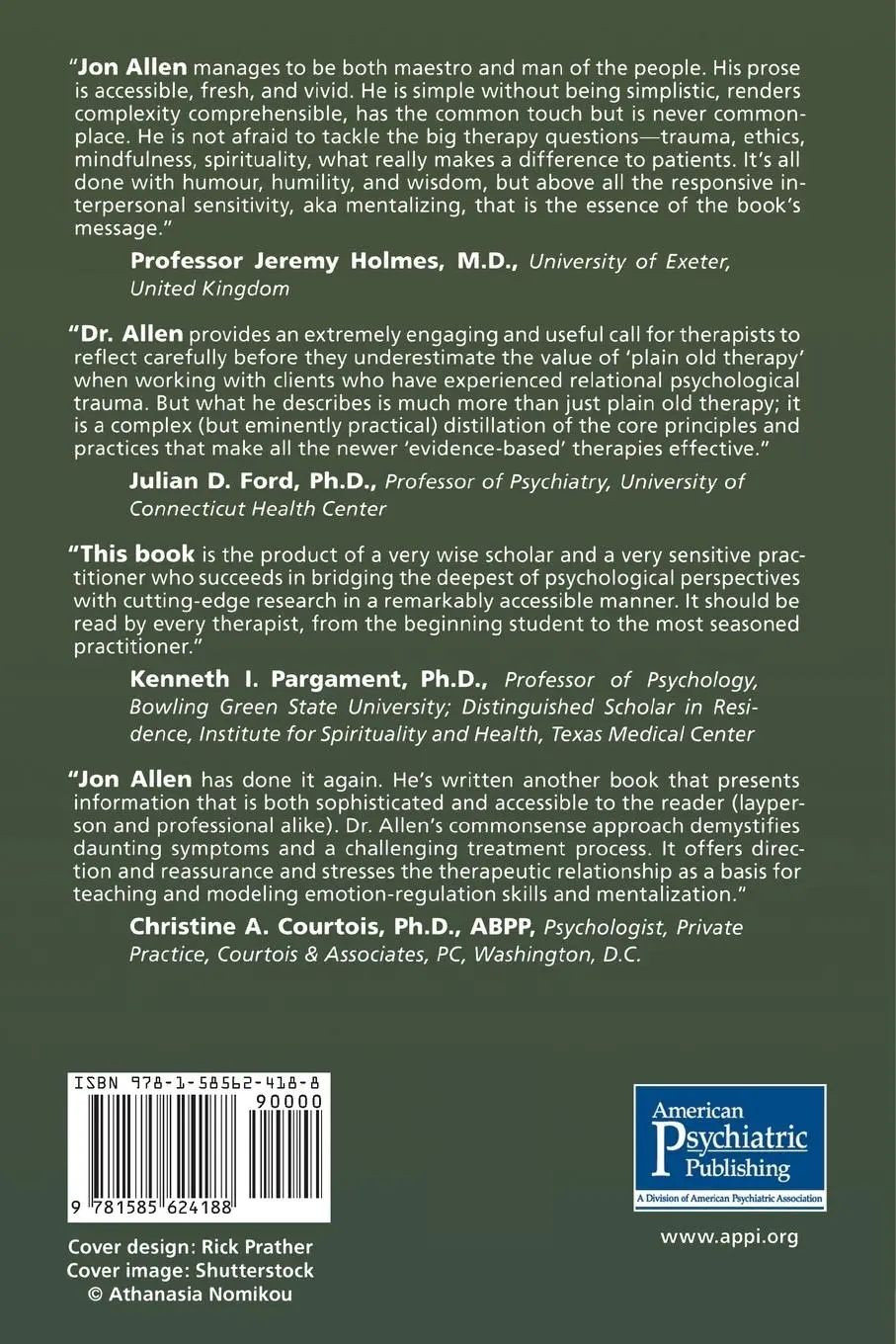 Rückseite: 9781585624188 | Restoring Mentalizing in Attachment Relationships | Jon G. Allen
