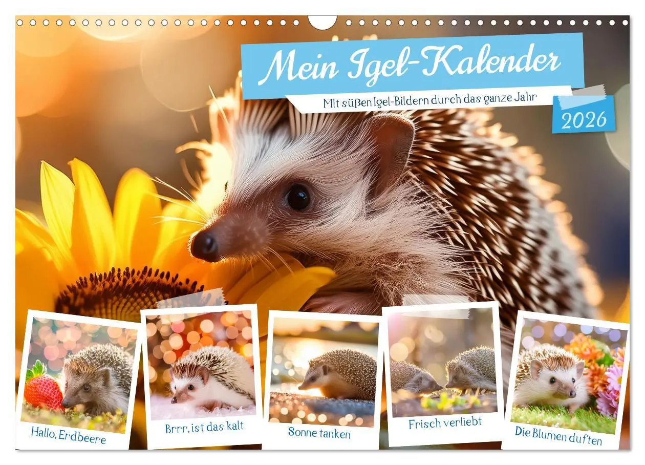 Cover: 9783457404188 | Mein Igel-Kalender (Wandkalender 2026 DIN A3 quer), CALVENDO...