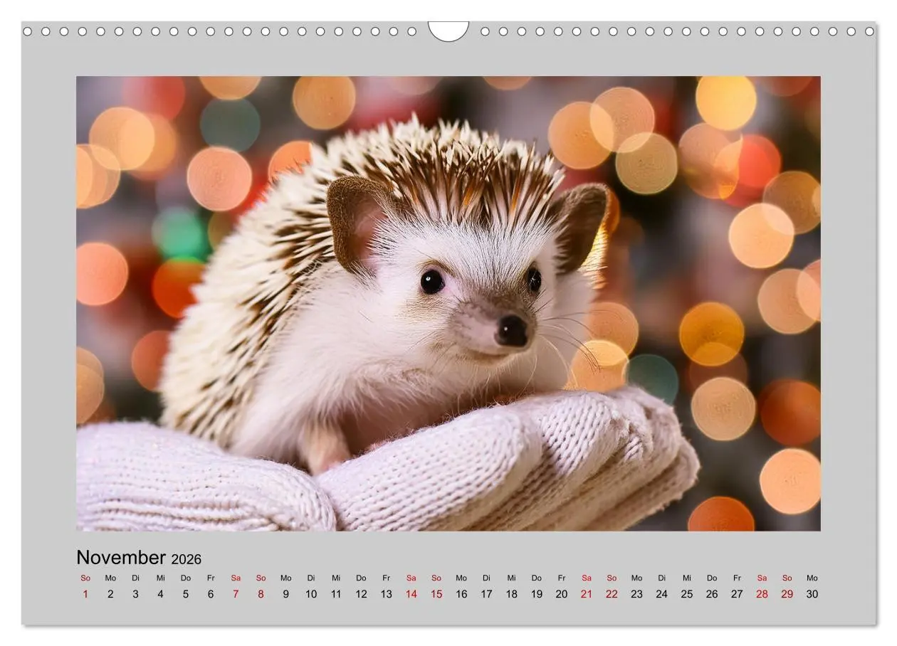Bild: 9783457404188 | Mein Igel-Kalender (Wandkalender 2026 DIN A3 quer), CALVENDO...