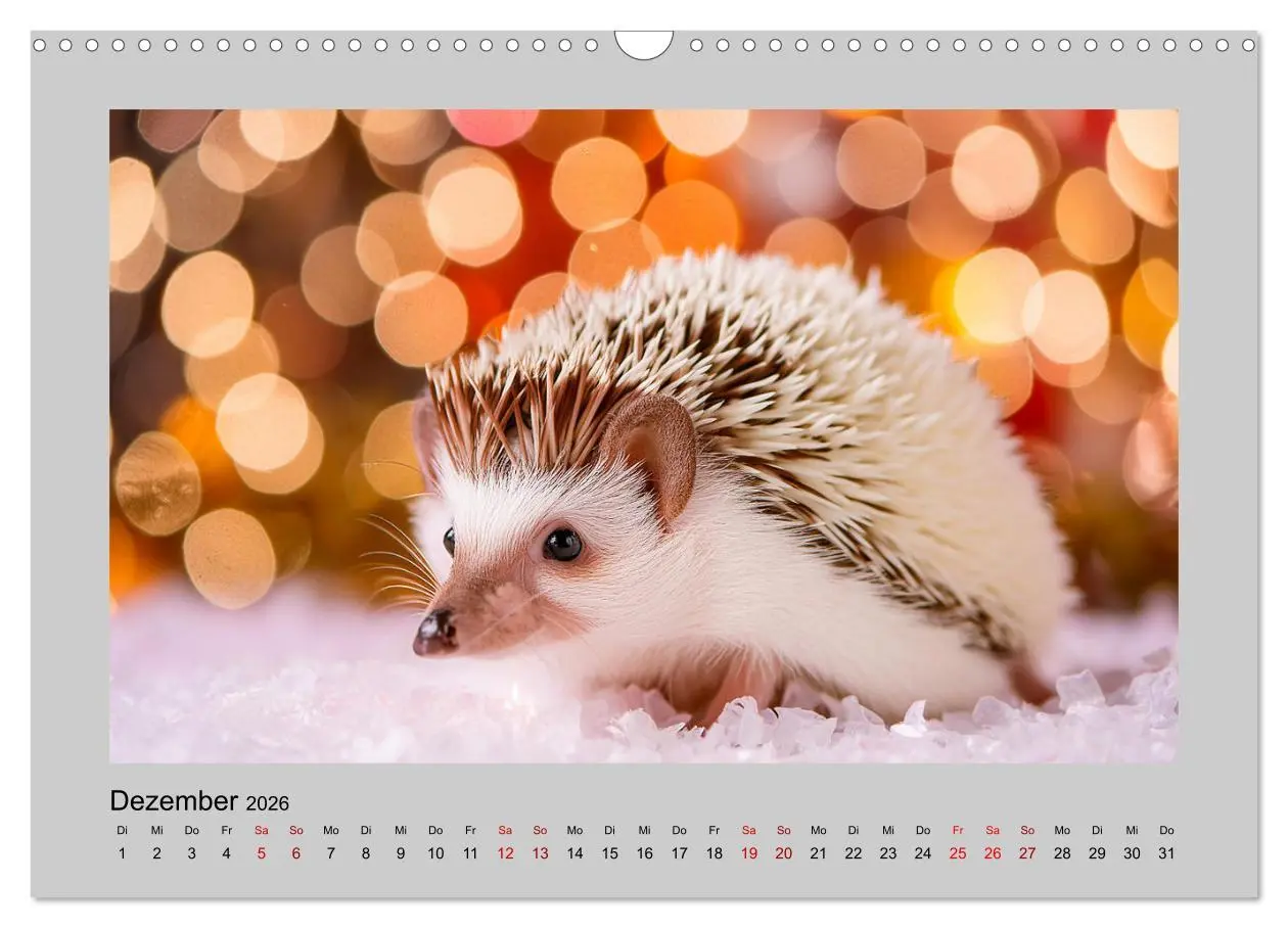 Bild: 9783457404188 | Mein Igel-Kalender (Wandkalender 2026 DIN A3 quer), CALVENDO...