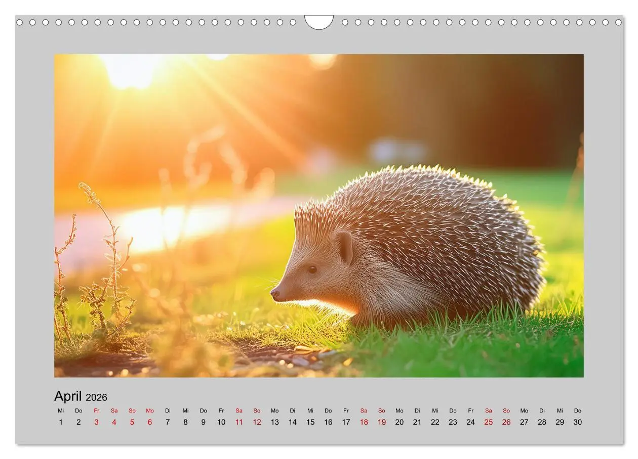 Bild: 9783457404188 | Mein Igel-Kalender (Wandkalender 2026 DIN A3 quer), CALVENDO...