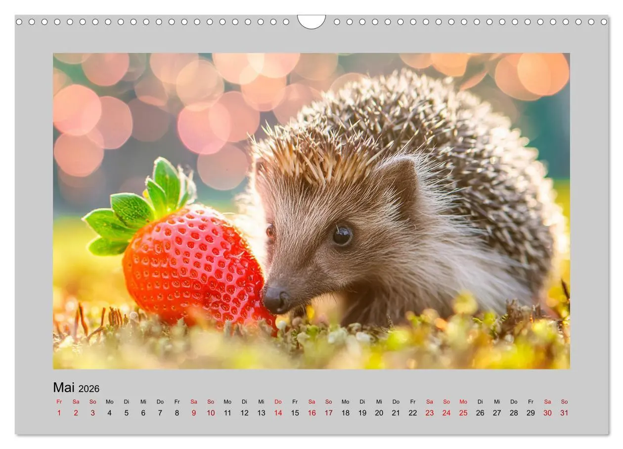 Bild: 9783457404188 | Mein Igel-Kalender (Wandkalender 2026 DIN A3 quer), CALVENDO...