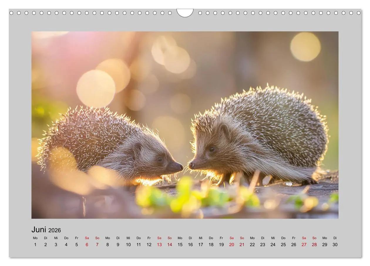 Bild: 9783457404188 | Mein Igel-Kalender (Wandkalender 2026 DIN A3 quer), CALVENDO...