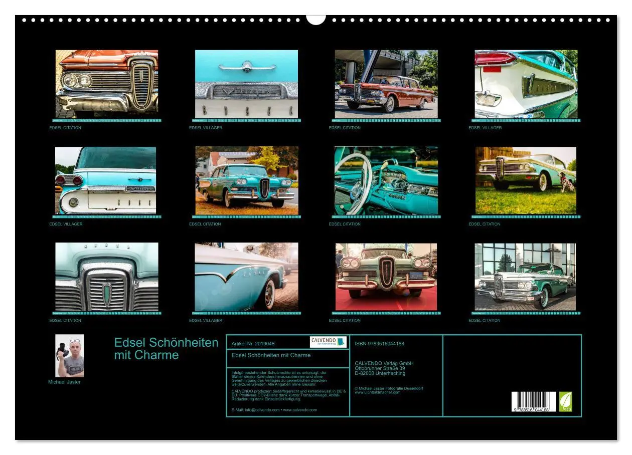 Bild: 9783516044188 | Edsel Schönheiten mit Charme (Wandkalender 2026 DIN A2 quer),...