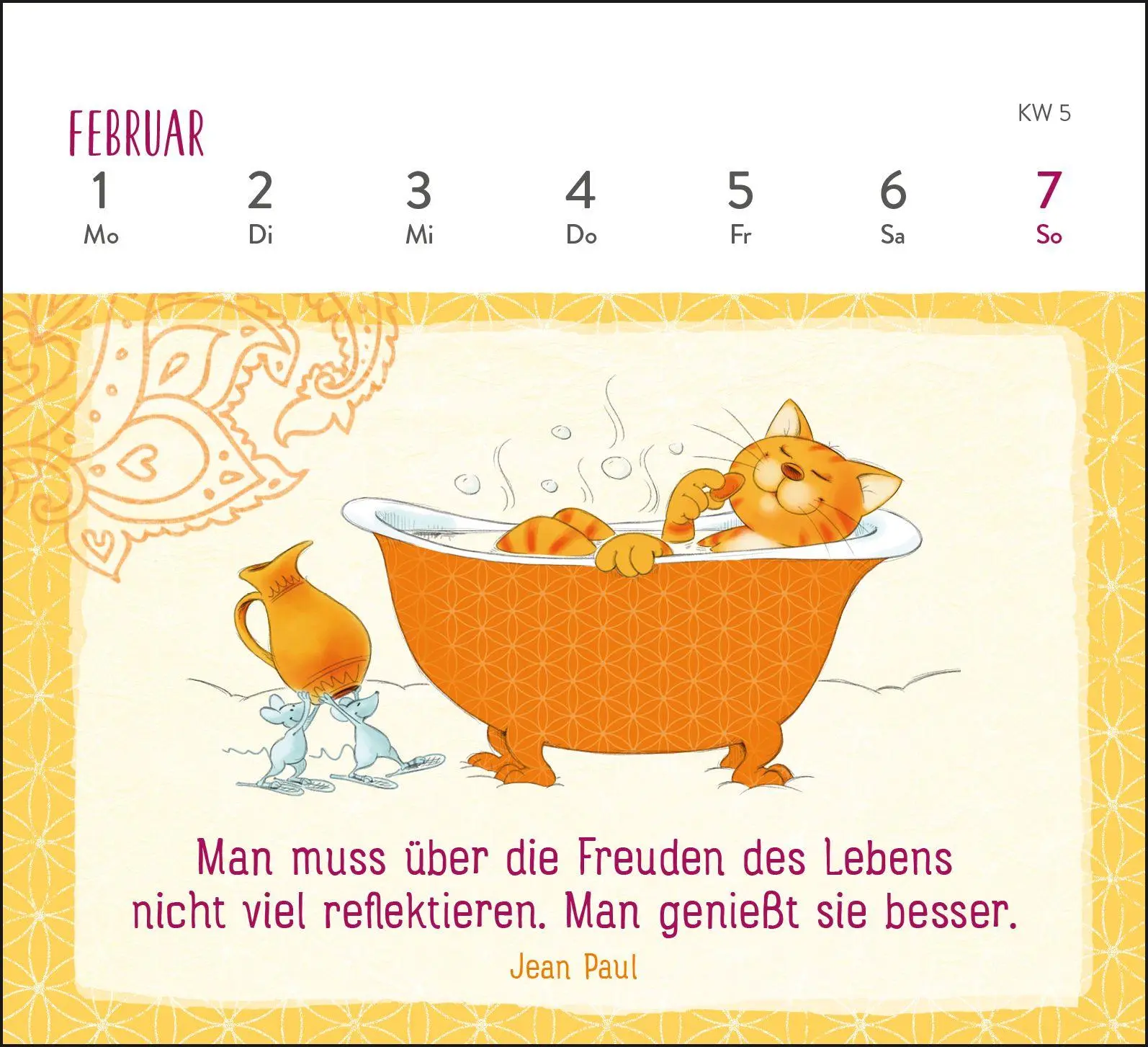 Bild: 4036442014288 | Mini-Wochenkalender 2027: Weisheiten der Om-Katze | Groh Verlag | 2027