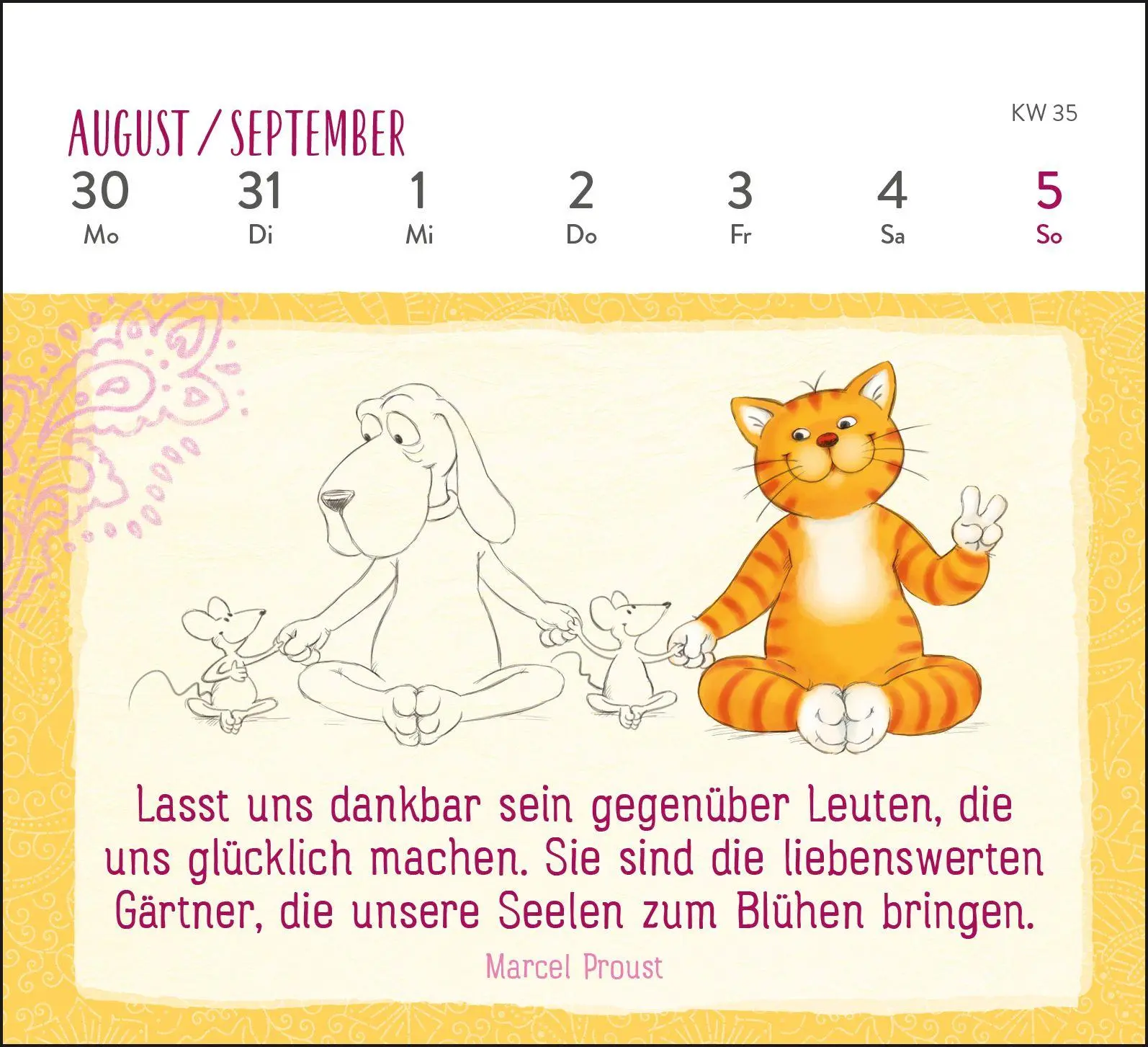 Bild: 4036442014288 | Mini-Wochenkalender 2027: Weisheiten der Om-Katze | Groh Verlag | 2027