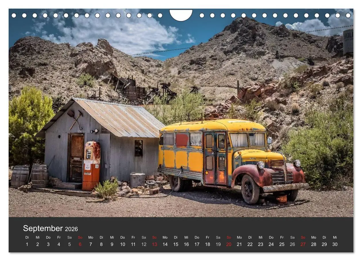 Bild: 9783516034288 | Vergessene Zeitzeugen entlang der Route 66 (Wandkalender 2026 DIN...