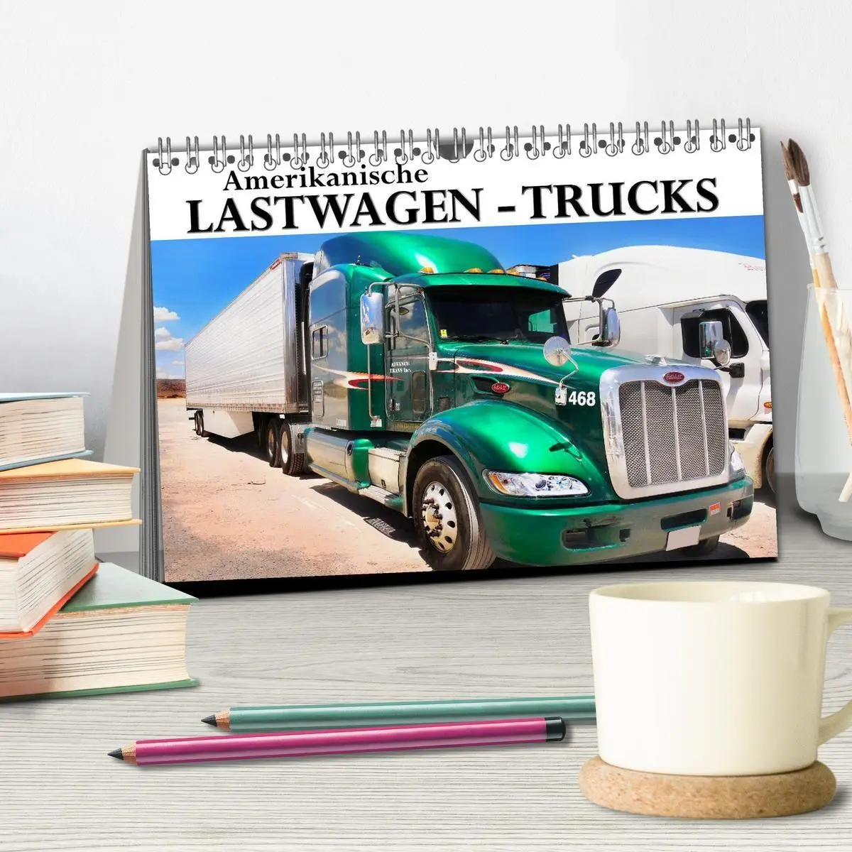Bild: 9783516964288 | Amerikanische Lastwagen - Trucks (Tischkalender 2027 DIN A5 quer),...