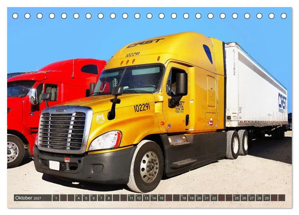 Bild: 9783516964288 | Amerikanische Lastwagen - Trucks (Tischkalender 2027 DIN A5 quer),...