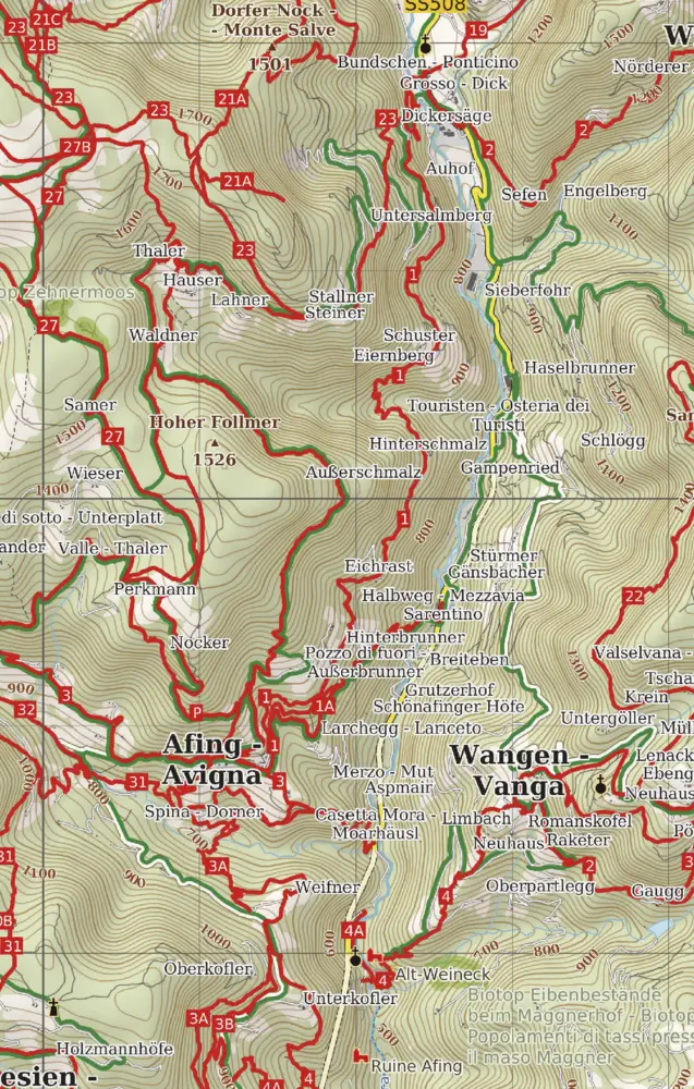 Bild: 9788074454288 | Sarntaler Alpen, Bozen, Wander - Radkarte 1 : 50 000 | Berndt | 2020
