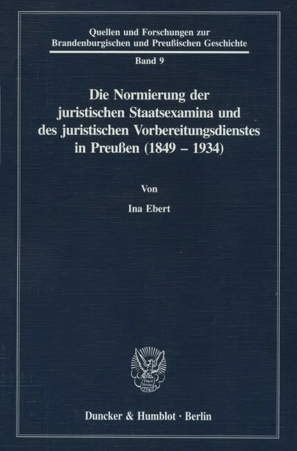 Cover: 9783428084388 | Die Normierung der juristischen Staatsexamina und des juristischen...