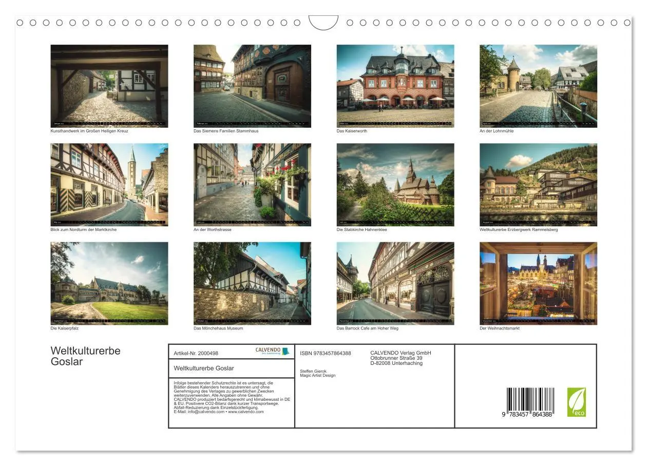 Bild: 9783457864388 | Weltkulturerbe Goslar (Wandkalender 2026 DIN A3 quer), CALVENDO...