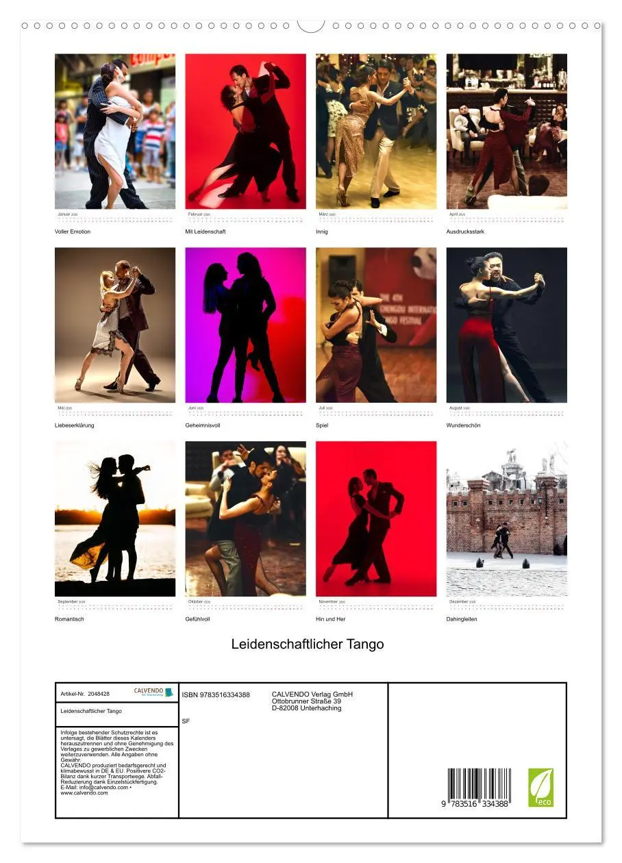 Bild: 9783516334388 | Leidenschaftlicher Tango (hochwertiger Premium Wandkalender 2026...