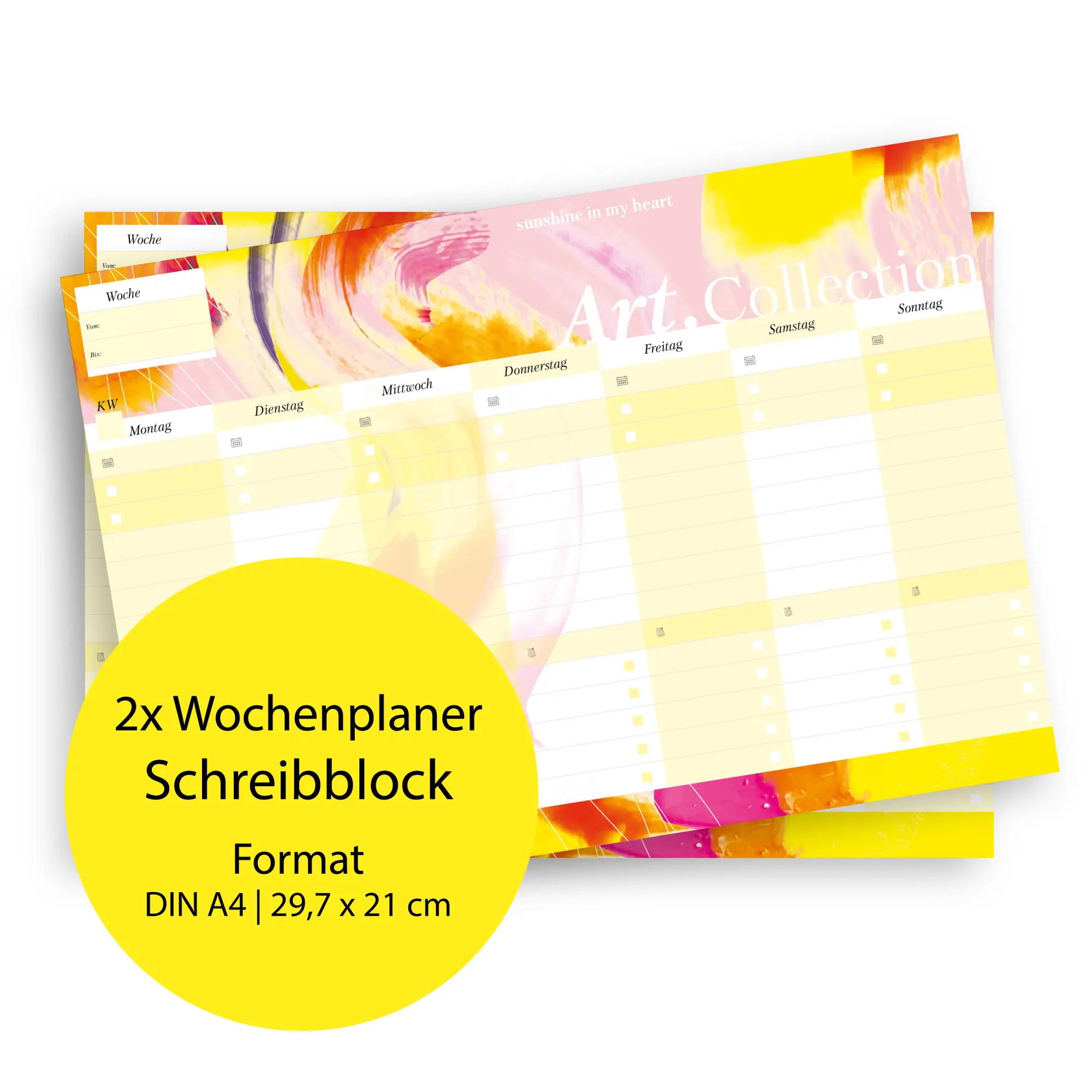 Bild: 9783989424388 | Notizblock-Set mit Kalender ohne Datum für den Schreibtisch....