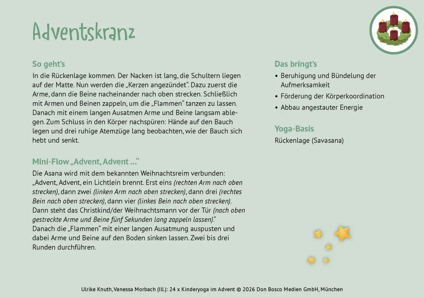 Bild: 4260694924488 | 24 x Kinderyoga im Advent. Bildkarten mit weihnachtlichen Übungen...