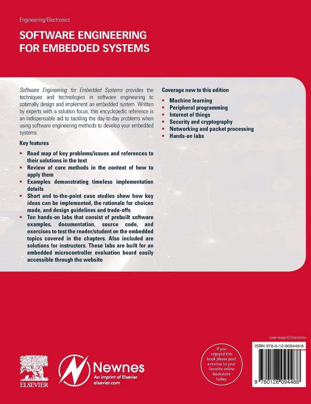 Rückseite: 9780128094488 | Software Engineering for Embedded Systems | Mark Kraeling (u. a.)