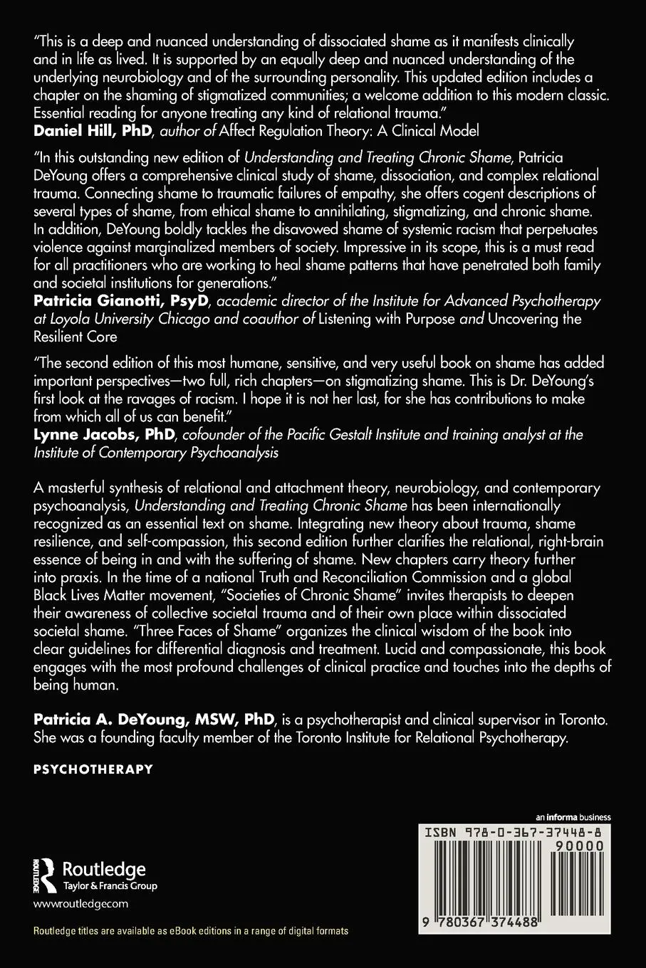 Rückseite: 9780367374488 | Understanding and Treating Chronic Shame | Patricia A. Deyoung | Buch