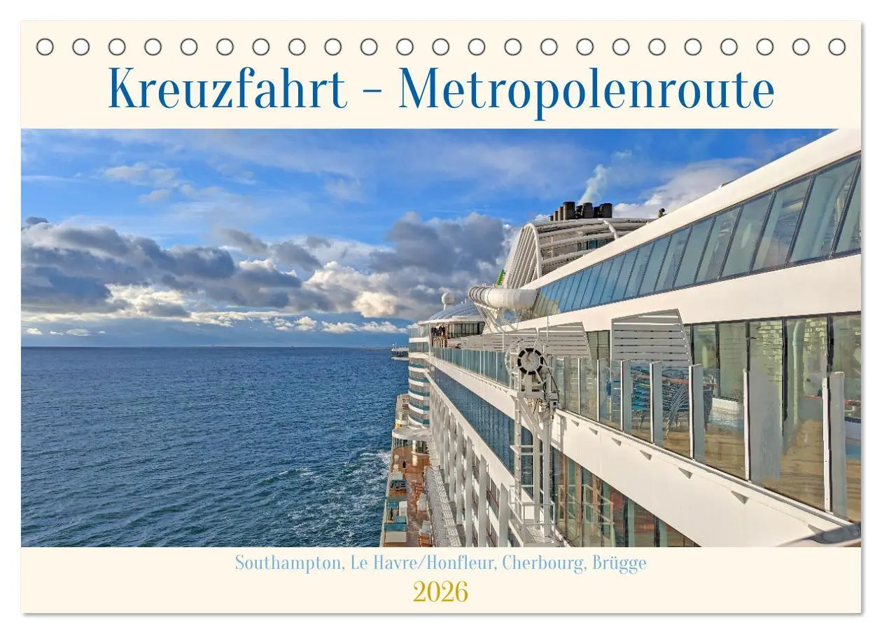Cover: 9783457544488 | Kreuzfahrt - Metropolentour (Tischkalender 2026 DIN A5 quer),...