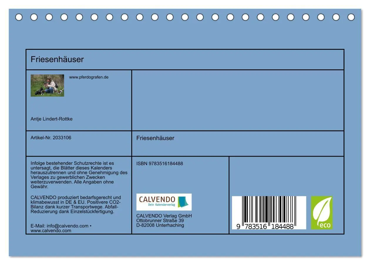 Bild: 9783516184488 | Friesenhäuser (Tischkalender 2026 DIN A5 quer), CALVENDO...
