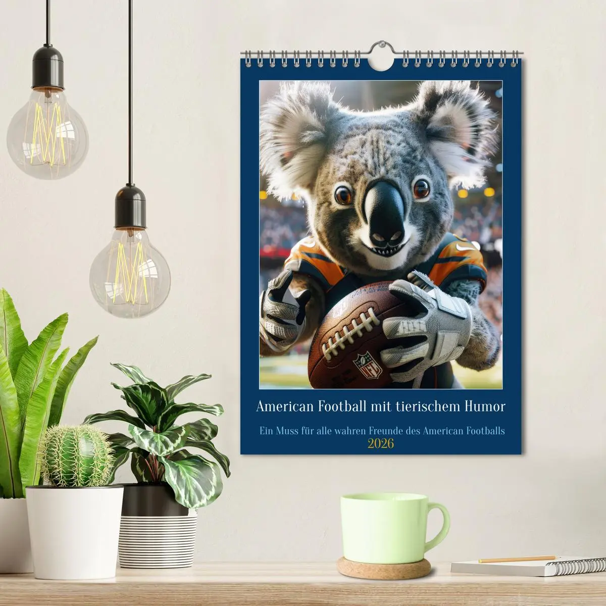 Bild: 9783516254488 | American Football mit tierischem Humor (Wandkalender 2026 DIN A4...