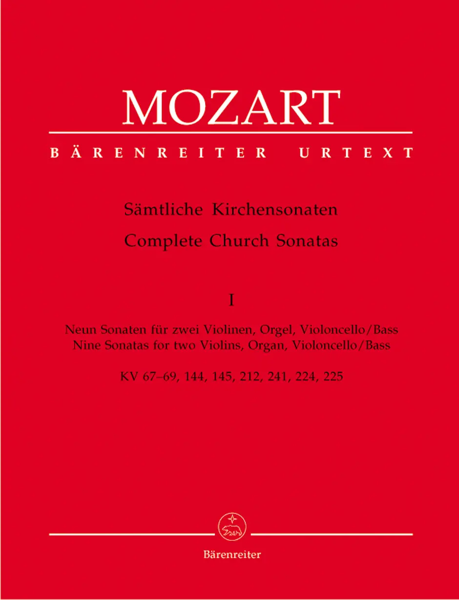 Cover: 9790006454488 | Complete Church Sonatas Book 1 | Urtext | Wolfgang Amadeus Mozart