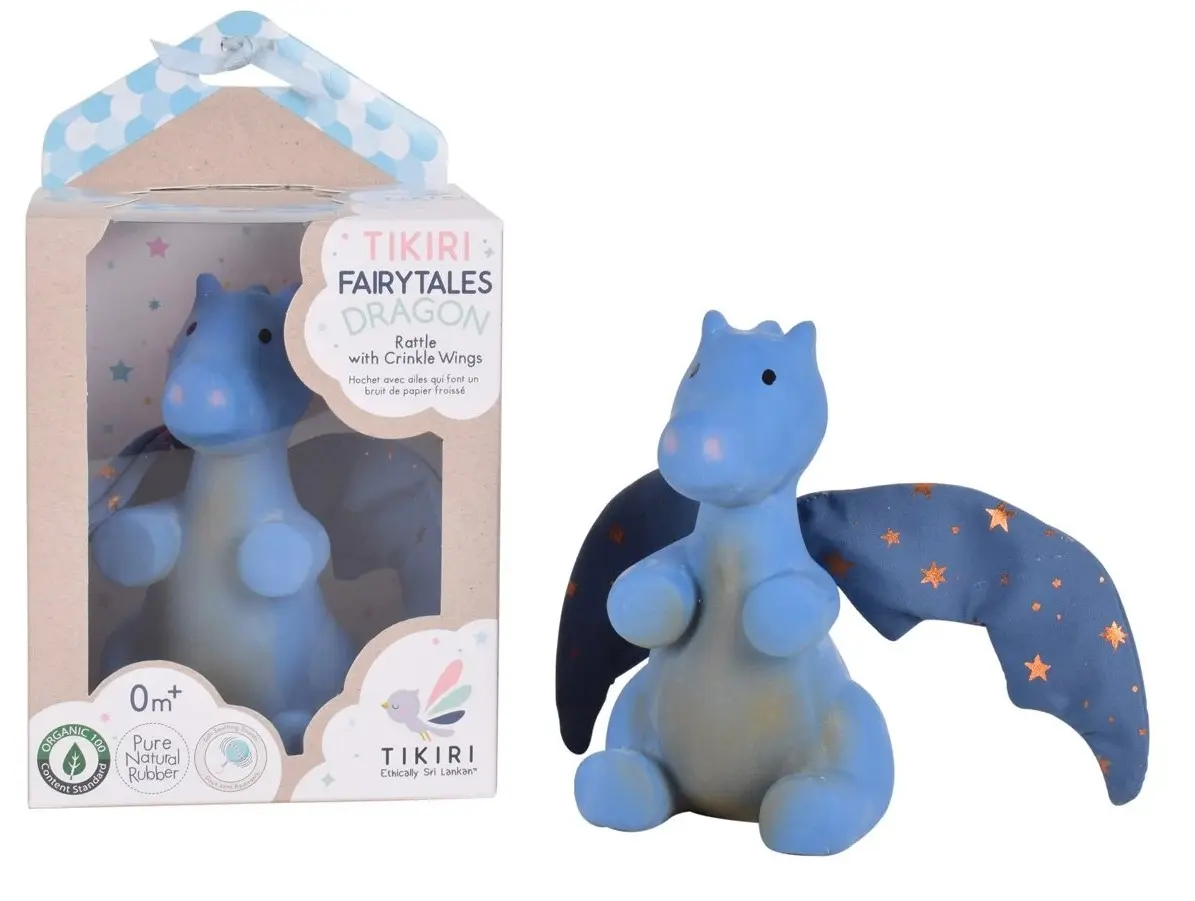 Cover: 4792247004588 | Drache Mitternacht Naturkautschuk 13cm | Tikiri | 8595503 | 2020