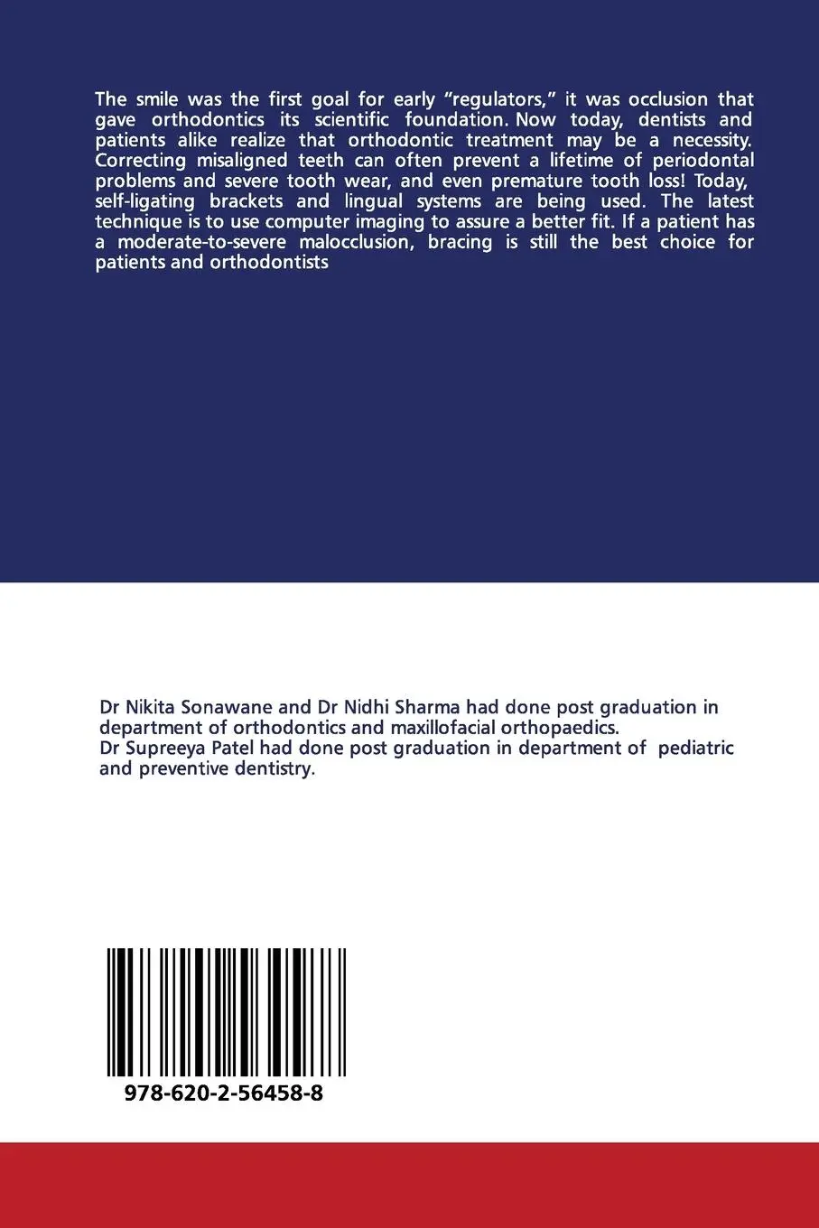 Rückseite: 9786202564588 | Orthodontic Brackets | Evolution and Type¿s | Nikita Sonawane (u. a.)