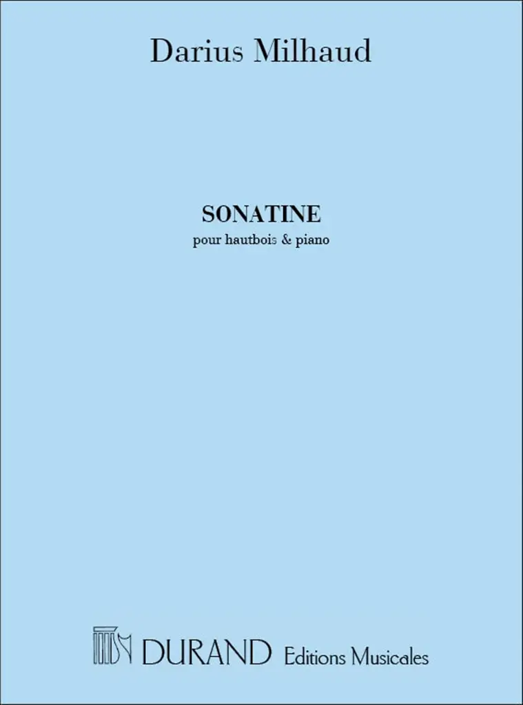 Cover: 9790044064588 | Sonatine Hautbois-Piano | Darius Milhaud | Partitur | Editions Durand