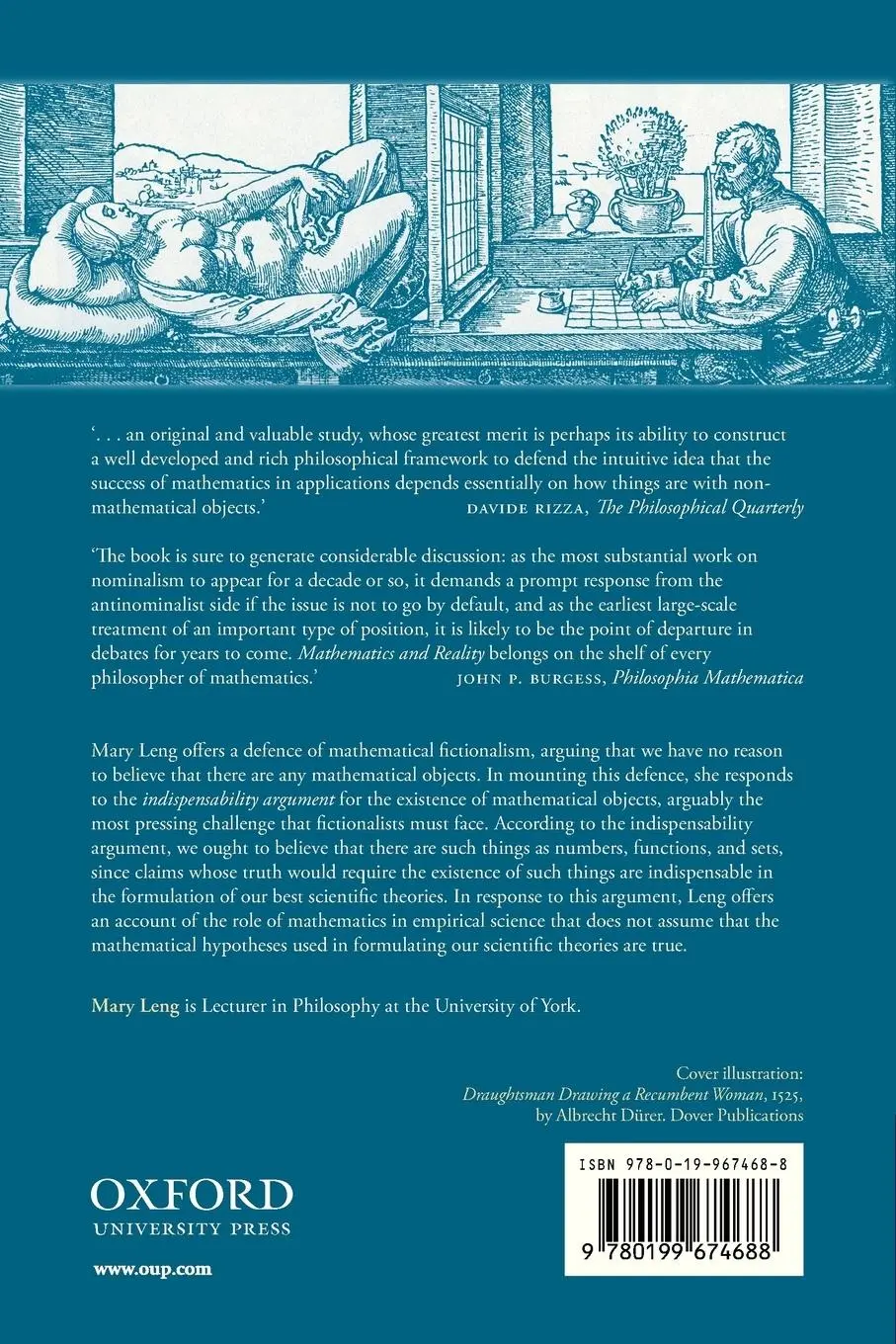 Rückseite: 9780199674688 | Mathematics and Reality | Mary Leng | Taschenbuch | Englisch | 2013