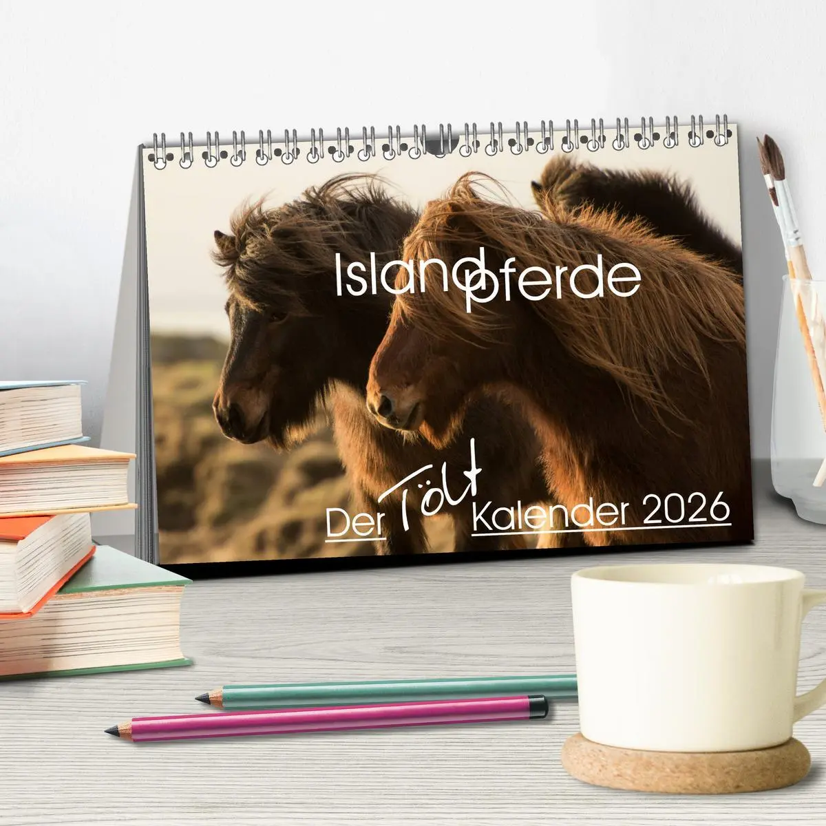 Bild: 9783457834688 | Islandpferde - Der Tölt Kalender (Tischkalender 2026 DIN A5 quer),...